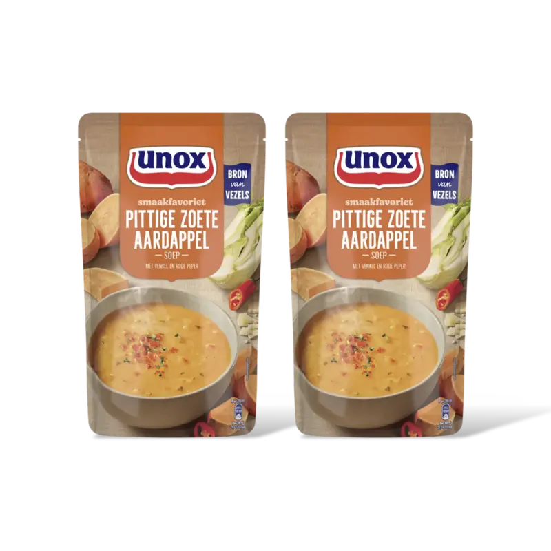 Unox Unox Pittige zoete aardappelsoep 2-pack
