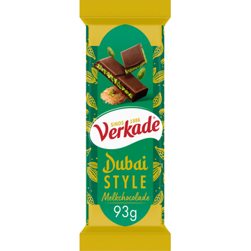 Verkade Dubai Style Melkchocoladereep 93 g