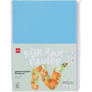 HEMA Gekleurd Papier 10 Kleuren A4 150 Stuks