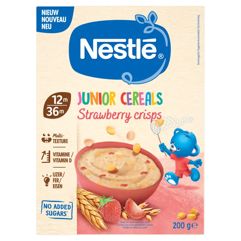 Nestlé Junior cereals strawberry crisps 12m+