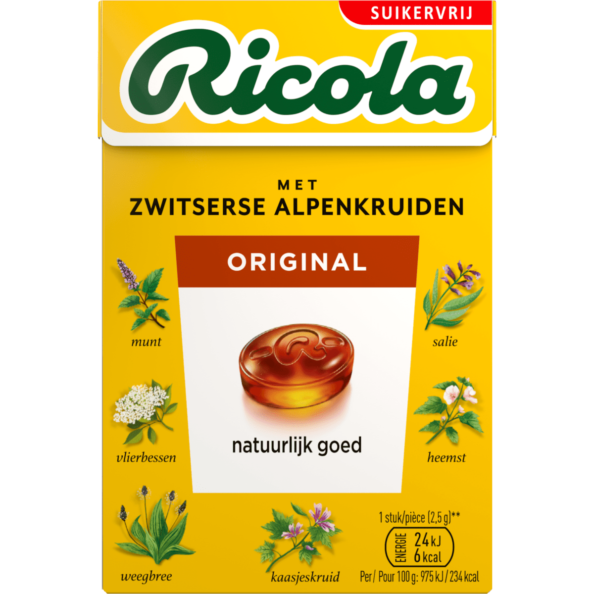 Ricola Kruidenpastilles Original Suikervrij