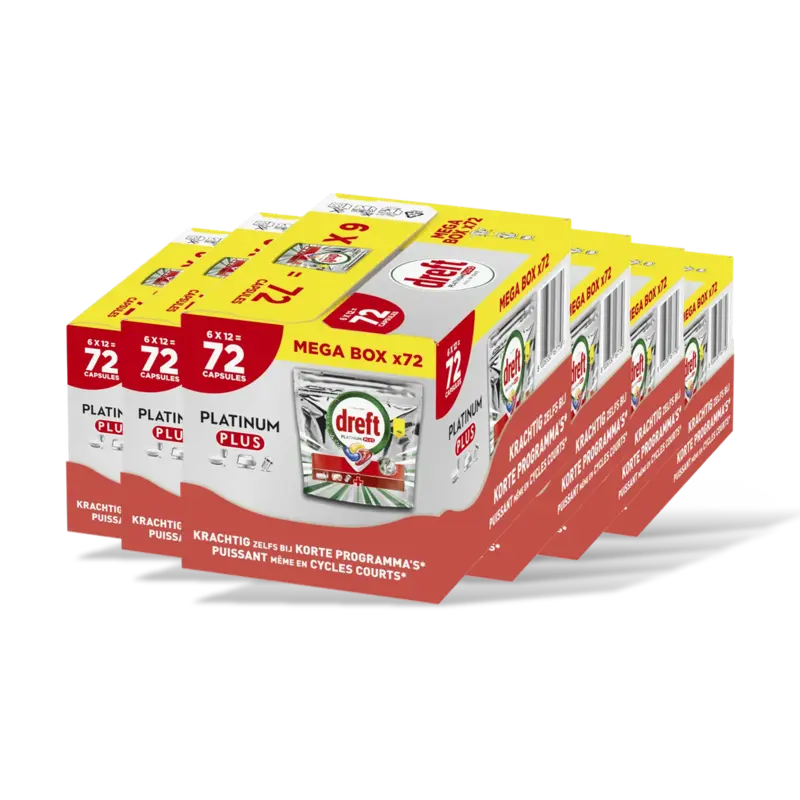 Dreft Platinum plus vaatwastabletten 6x 6-pack