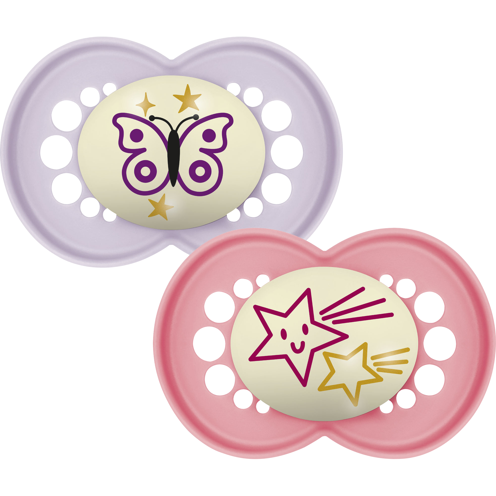 MAM Original Fopspeen Night 16+ Maanden Roze 2 stuks 