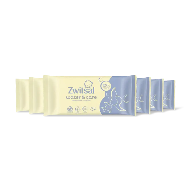 Zwitsal Water & care babydoekjes 6-pack