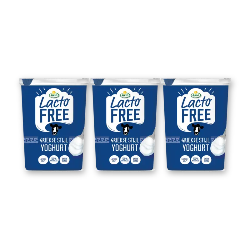 Arla Lactofree Griekse stijl yoghurt 3-pack