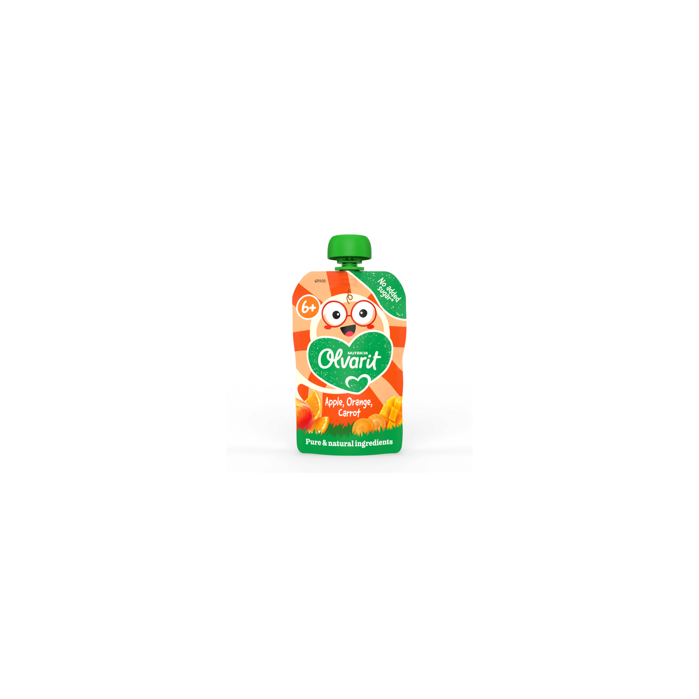 Olvarit 6+ Knijpfruit Appel Sinaasappel Wortel