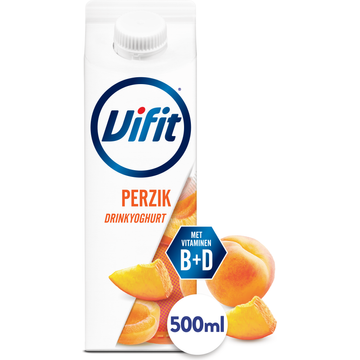 Vifit drinkyoghurt perzik 500 ml