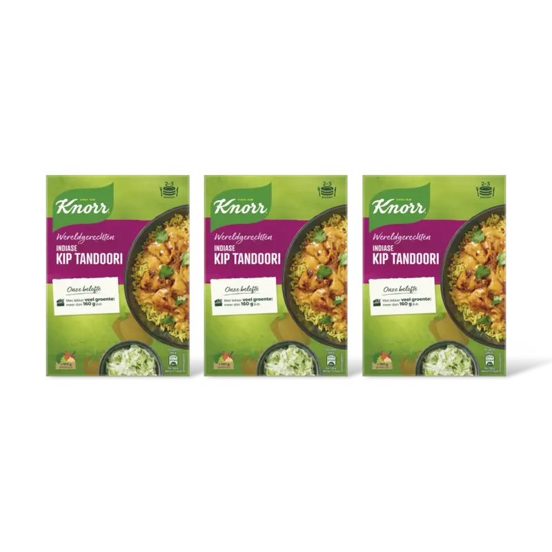 Knorr Indiase kip tandoori 3-pack