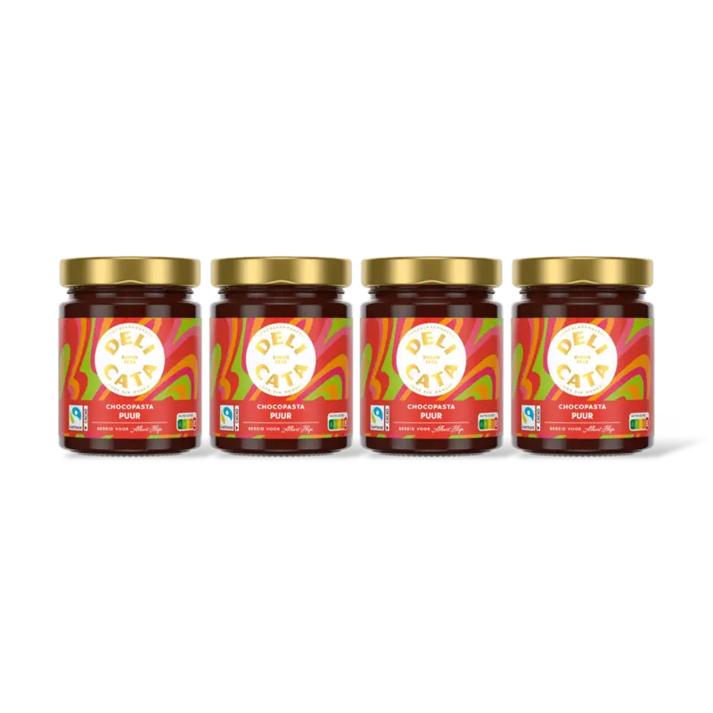 Delicata Chocoladepasta pure chocola 4-pack