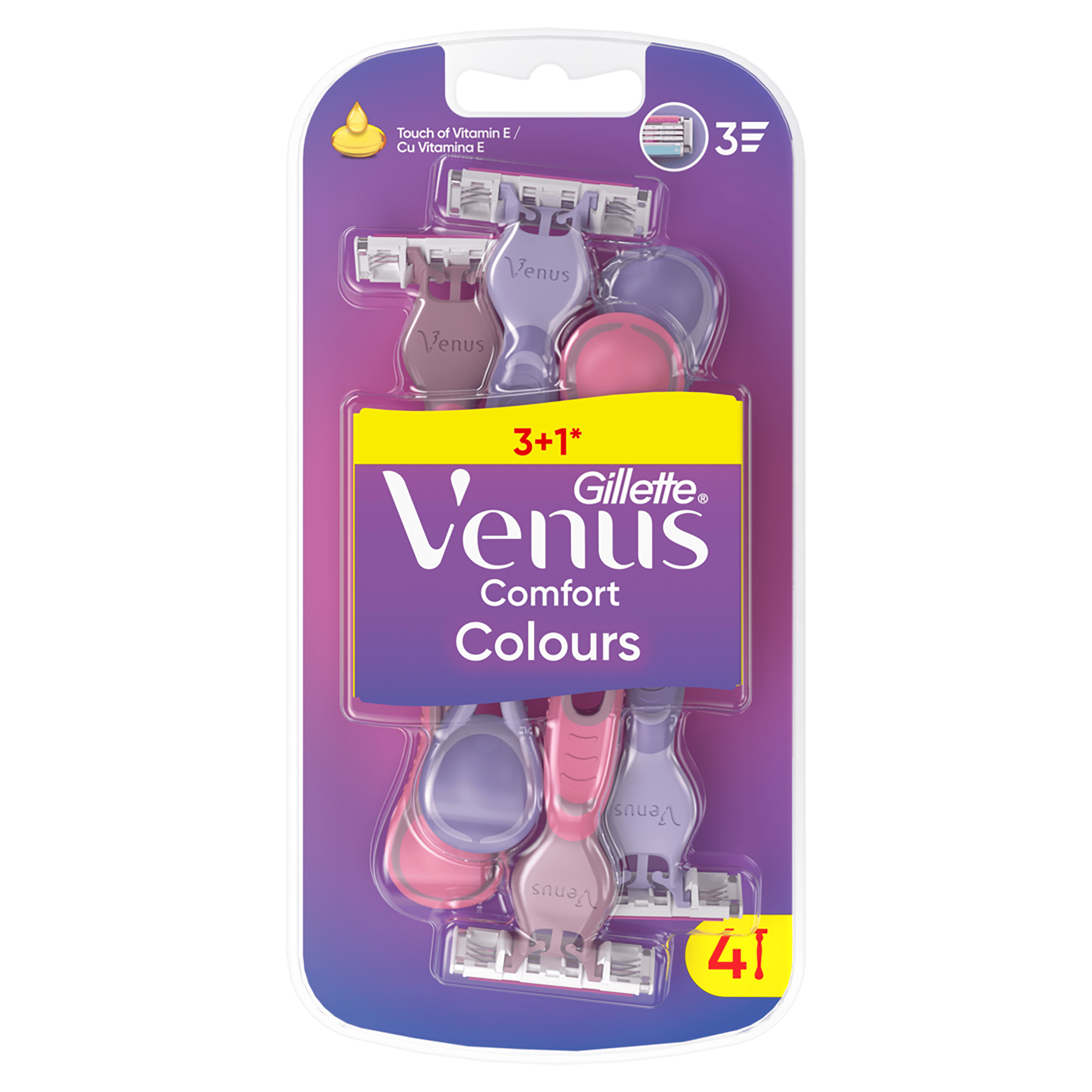 Gillette-Venus Comfort colours 3+1