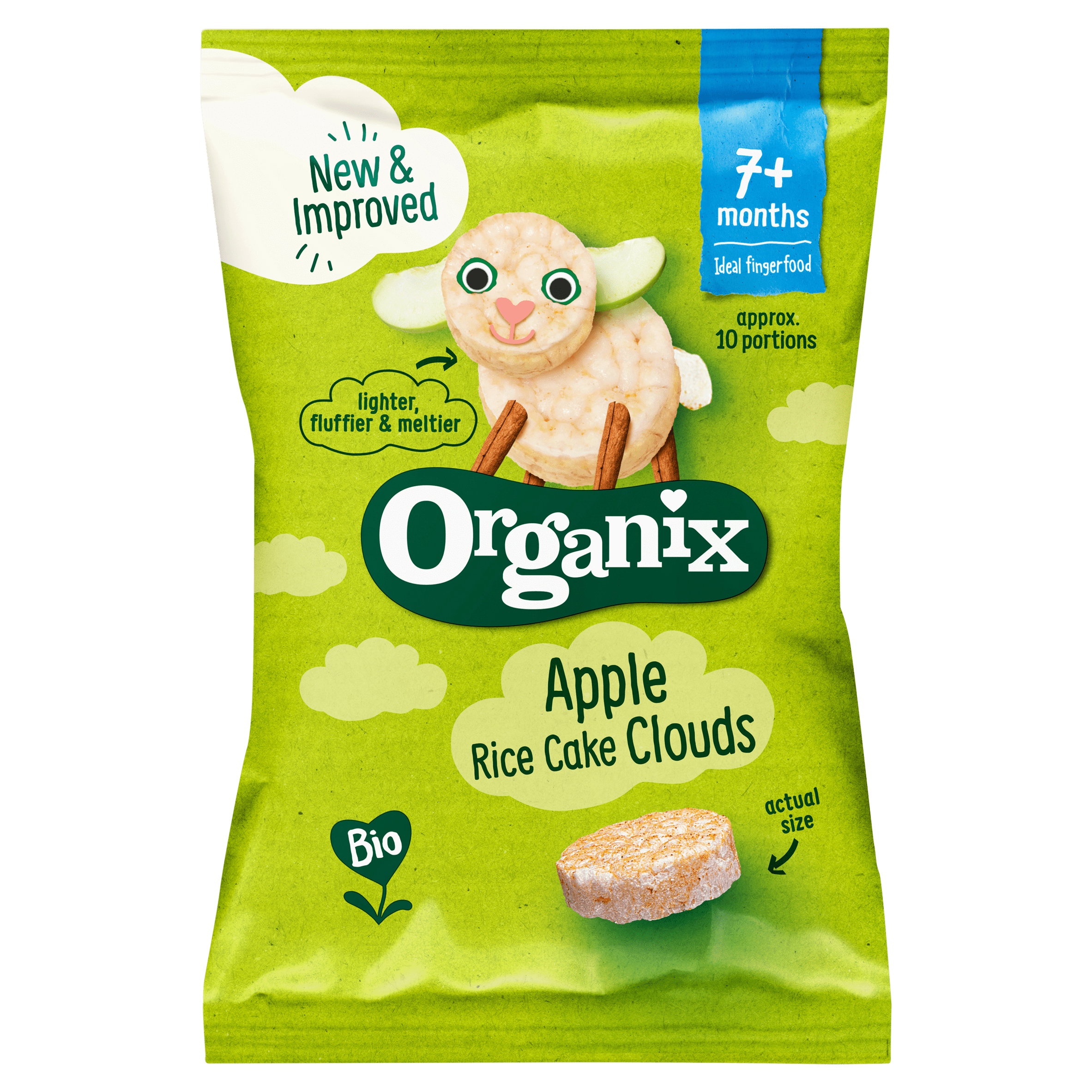 Organix Bio Luchtige Rijstwafeltjes Appel 12+m