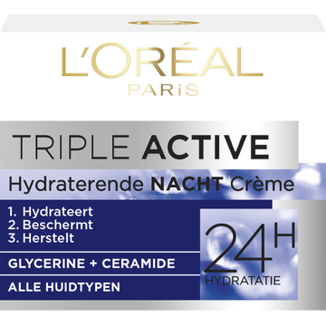 L'Oréal Paris Triple Active Hydraterende Nacht Crème 50 ml