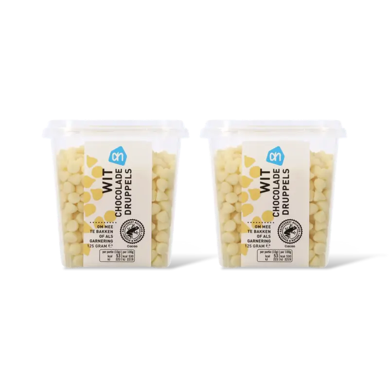 AH Witte chocolade druppels 2-pack