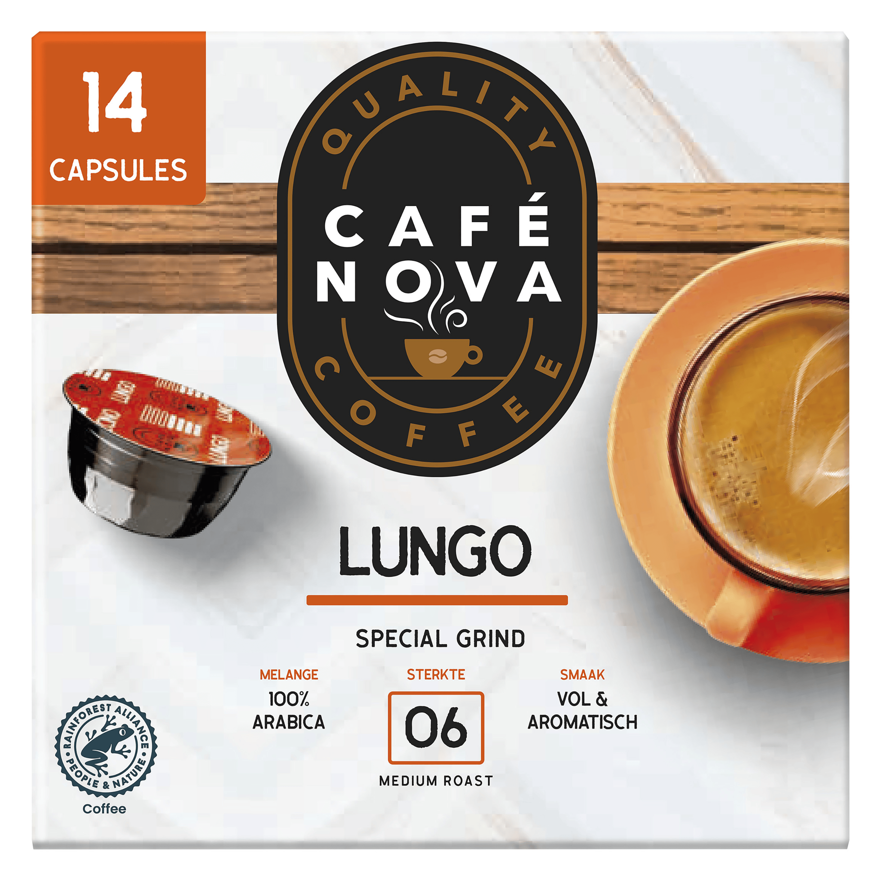 Café Nova Koffiecapsules lungo
