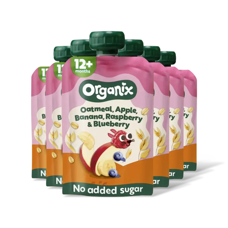 Organix Bio Knijpfruit Haver 12+m 6-pack