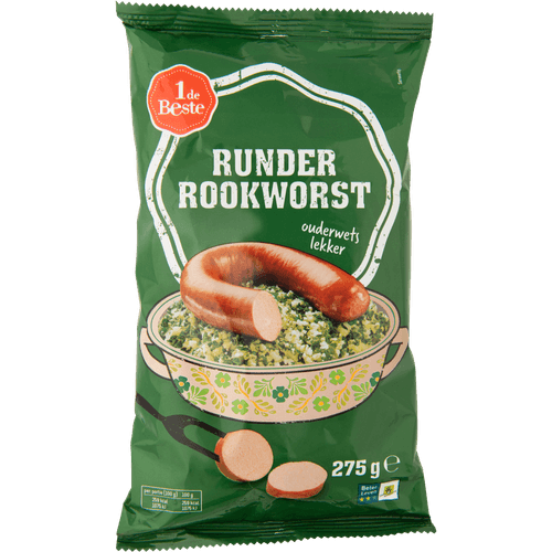 1 de Beste Rookworst runder