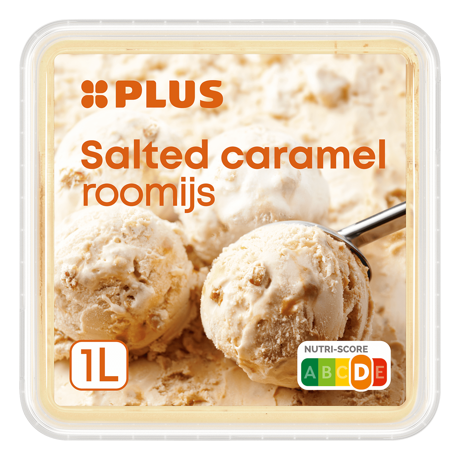 PLUS Roomijs salted caramel 1000ml