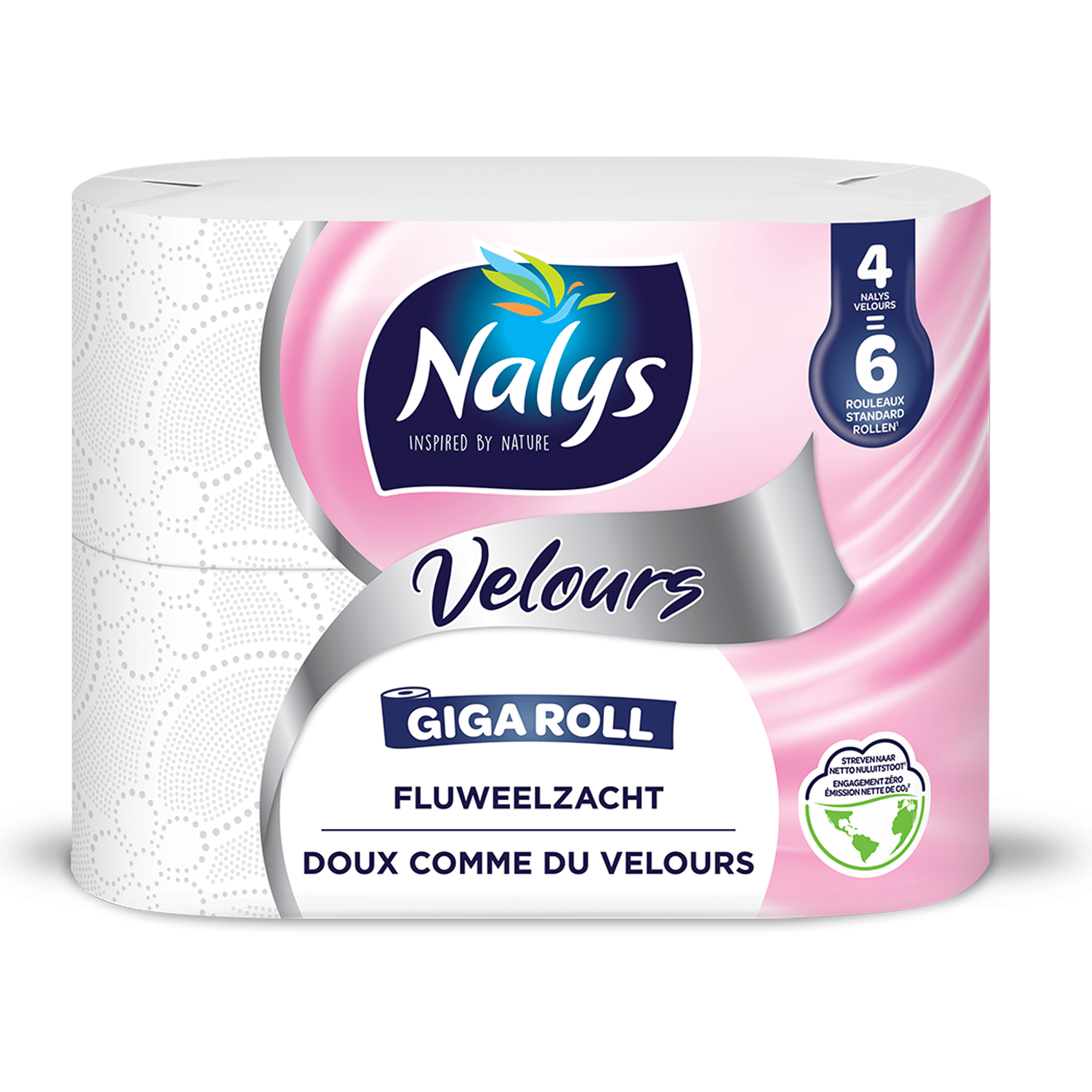 NALYS Toiletpapier Velours 4=6