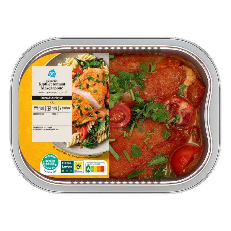 AH Ovenschotel kipfilet tomaat mascarpone