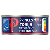 Princes tonijnstukken in groenten met pikante saus