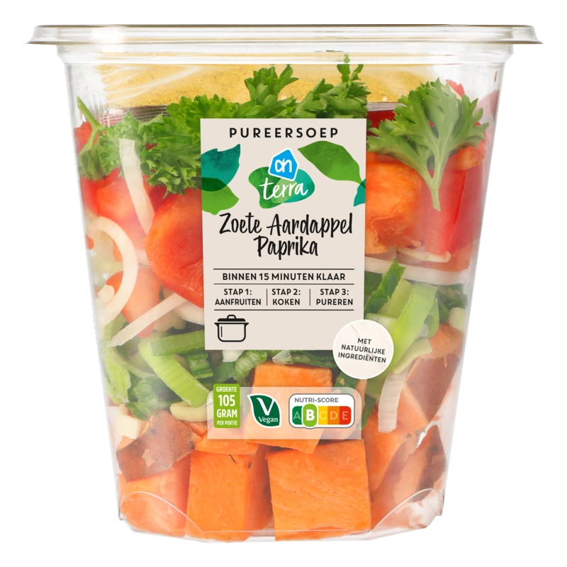 AH Terra Pureersoep zoete aardappel paprika