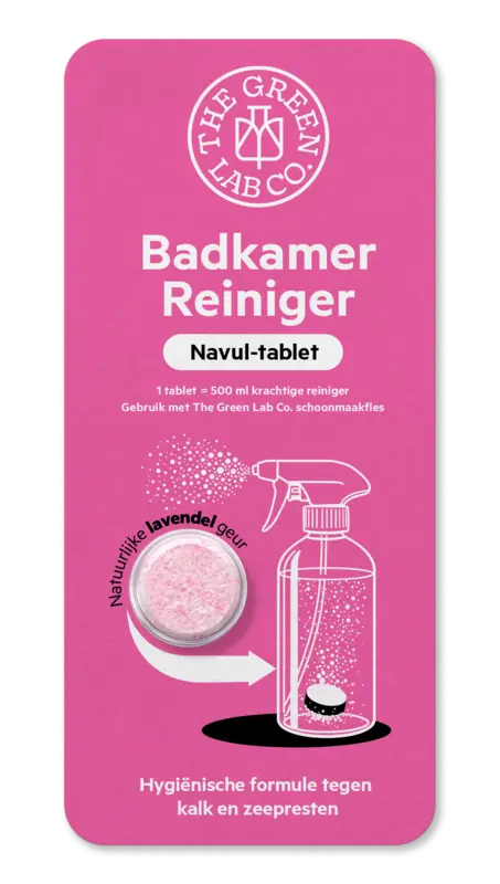 The Green Lab Co. Badkamerreiniger lavendel navul-tablet
