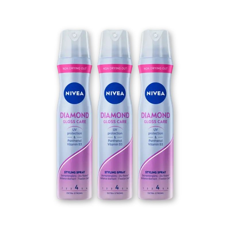 NIVEA Diamond gloss care styling spray 3-pack