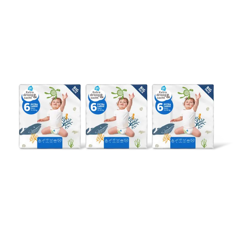 AH Extra droog&zacht luiers maat 6 3-pack
