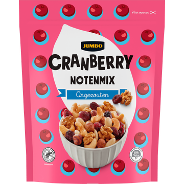 Jumbo Cranberry Notenmix Ongezouten 200 g