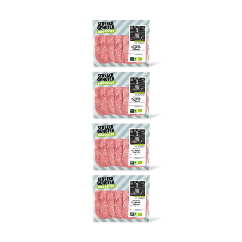 Streeckgenoten Biologische rundersalami 4-pack