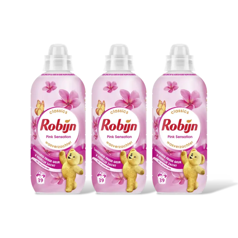 Robijn Wasverzachter pink sensation 3-pack