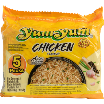 Yum Yum Asian Cuisine Chicken Flavour 5 x 60 g