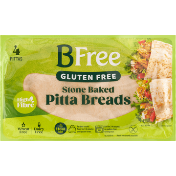 BFree Gluten Free Stone Baked Pitta Breads 4 Stuks 220 g