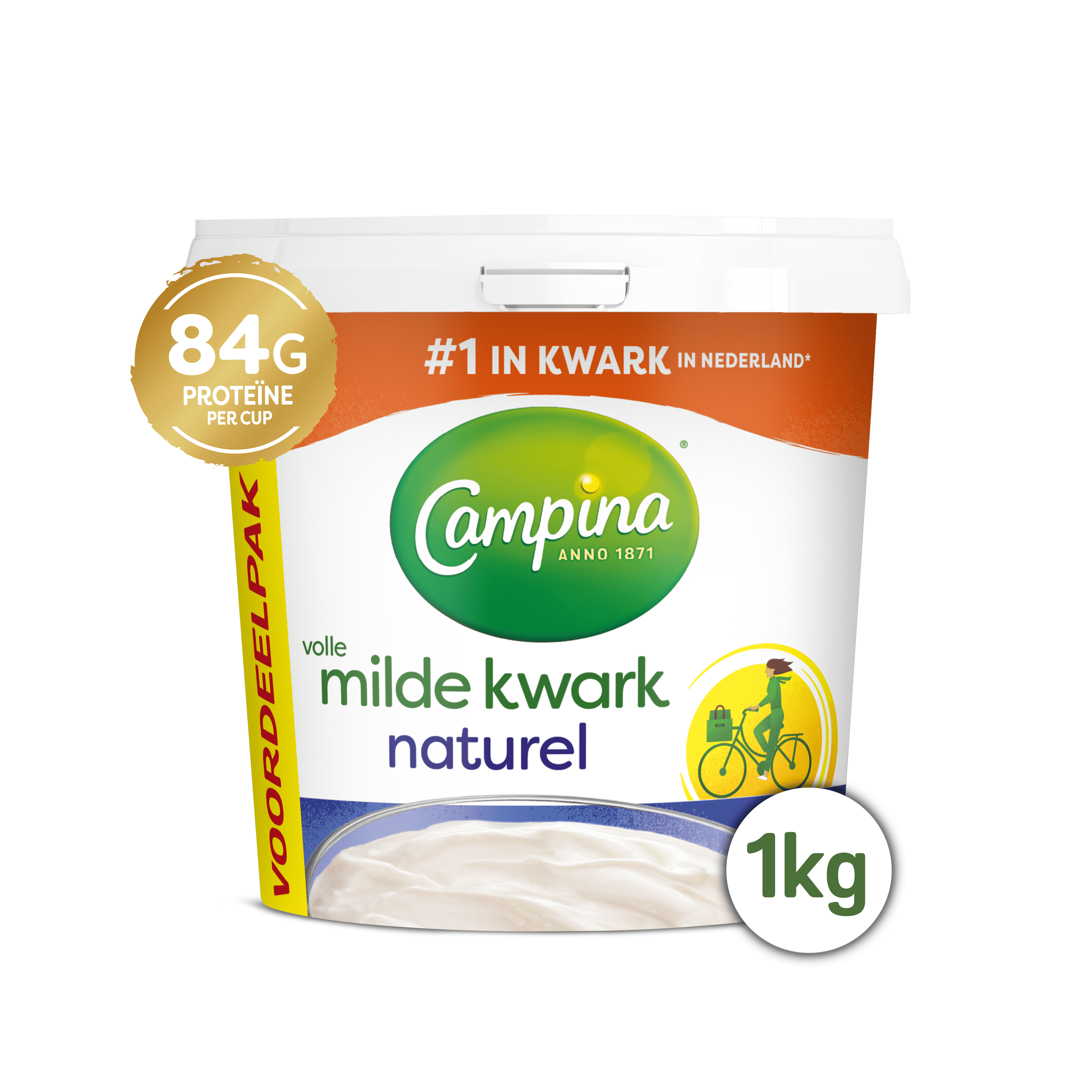 Campina Volle kwark naturel
