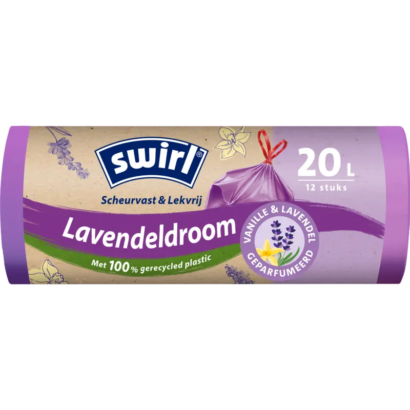 Swirl Vuilniszakken lavendeldroom 20 liter
