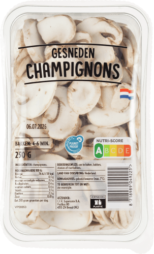 Champignons gesneden