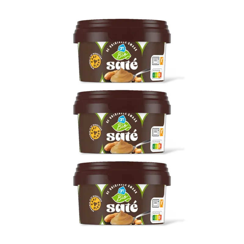 AH Biologisch Satesaus kant & klaar 3-pack