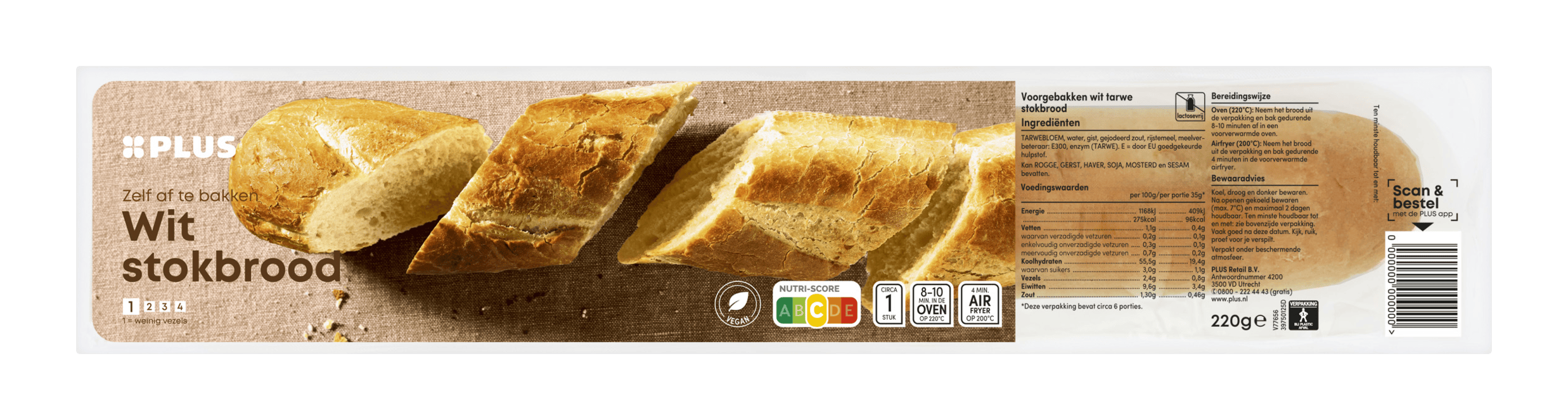 PLUS Stokbrood wit