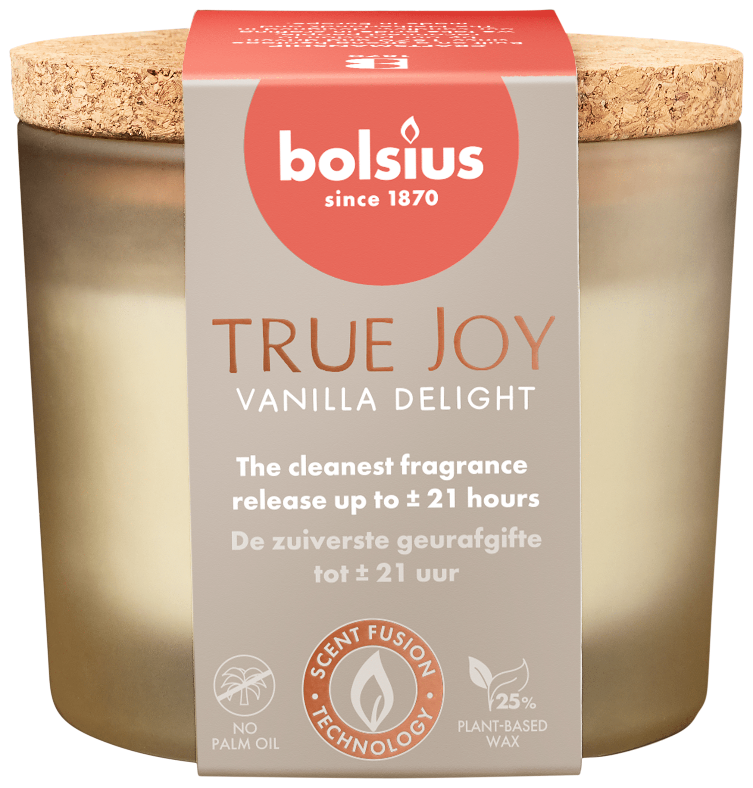 Bolsius Geurglas kurk True Joy Vanilla delight
