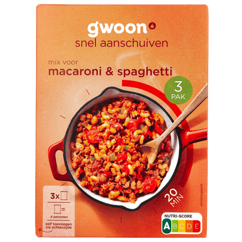 G'woon Kruidenmix macaroni/spaghetti 3-pack