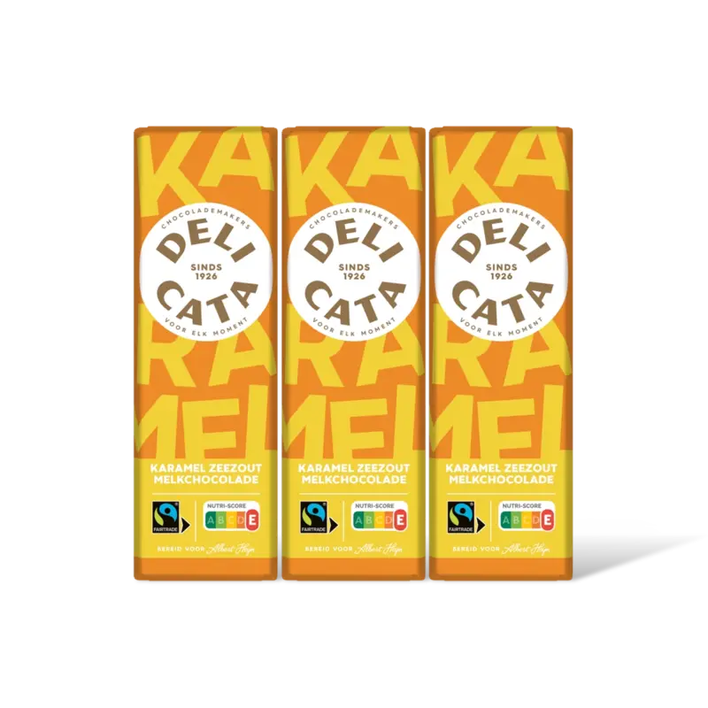 Delicata Reep melkchocolade karamel zeezout 3-pck