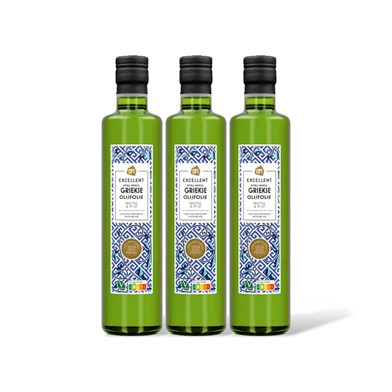 AH Excellent Griekse olijfolie extra vierge 3-pack