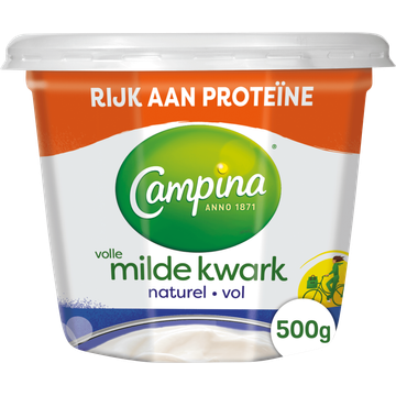 Campina Volle Milde Kwark Naturel 500 g