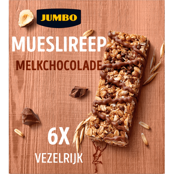 Jumbo Mueslireep Melkchocolade 6 Stuks
