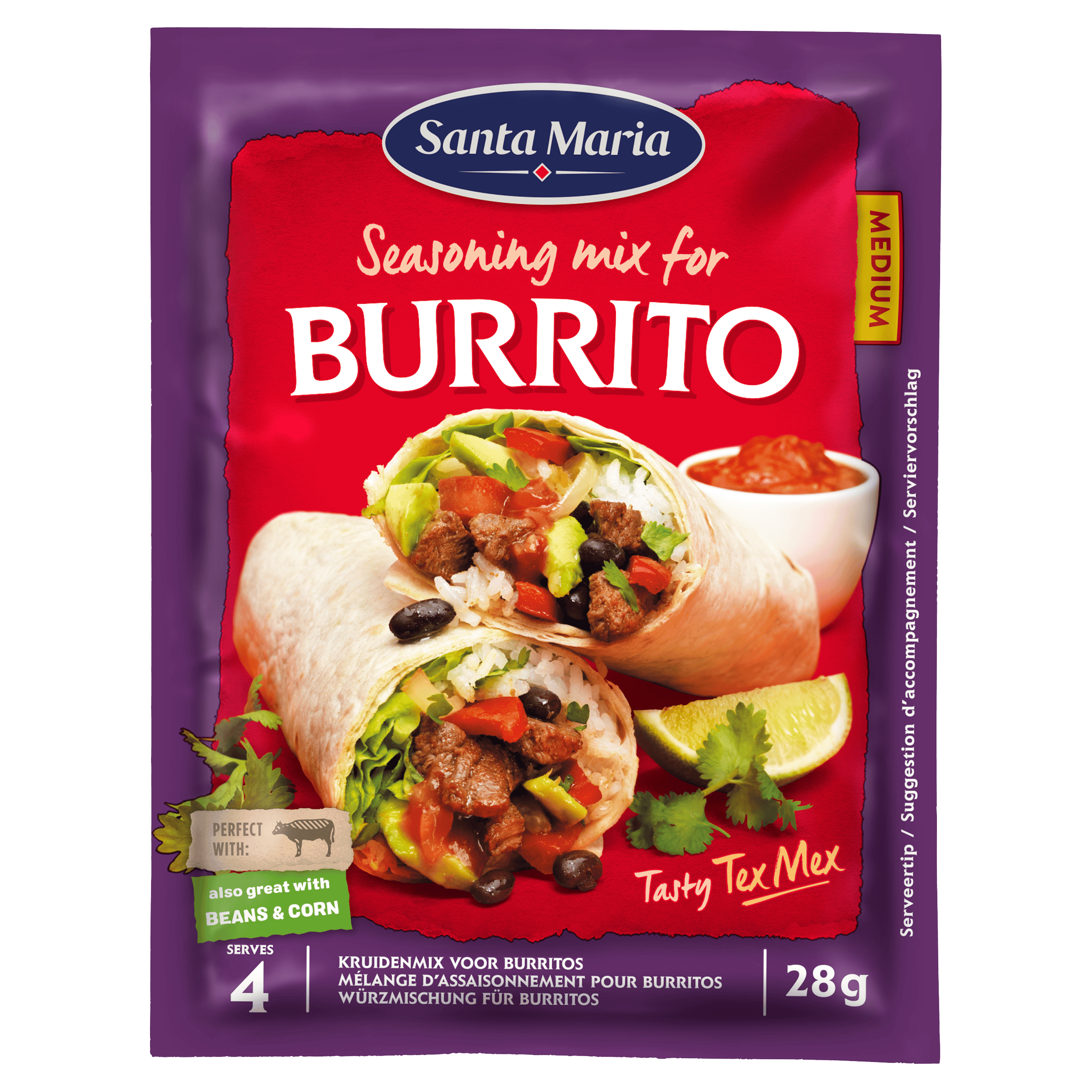 Santa Maria Burrito kruidenmix zakje 30 gram