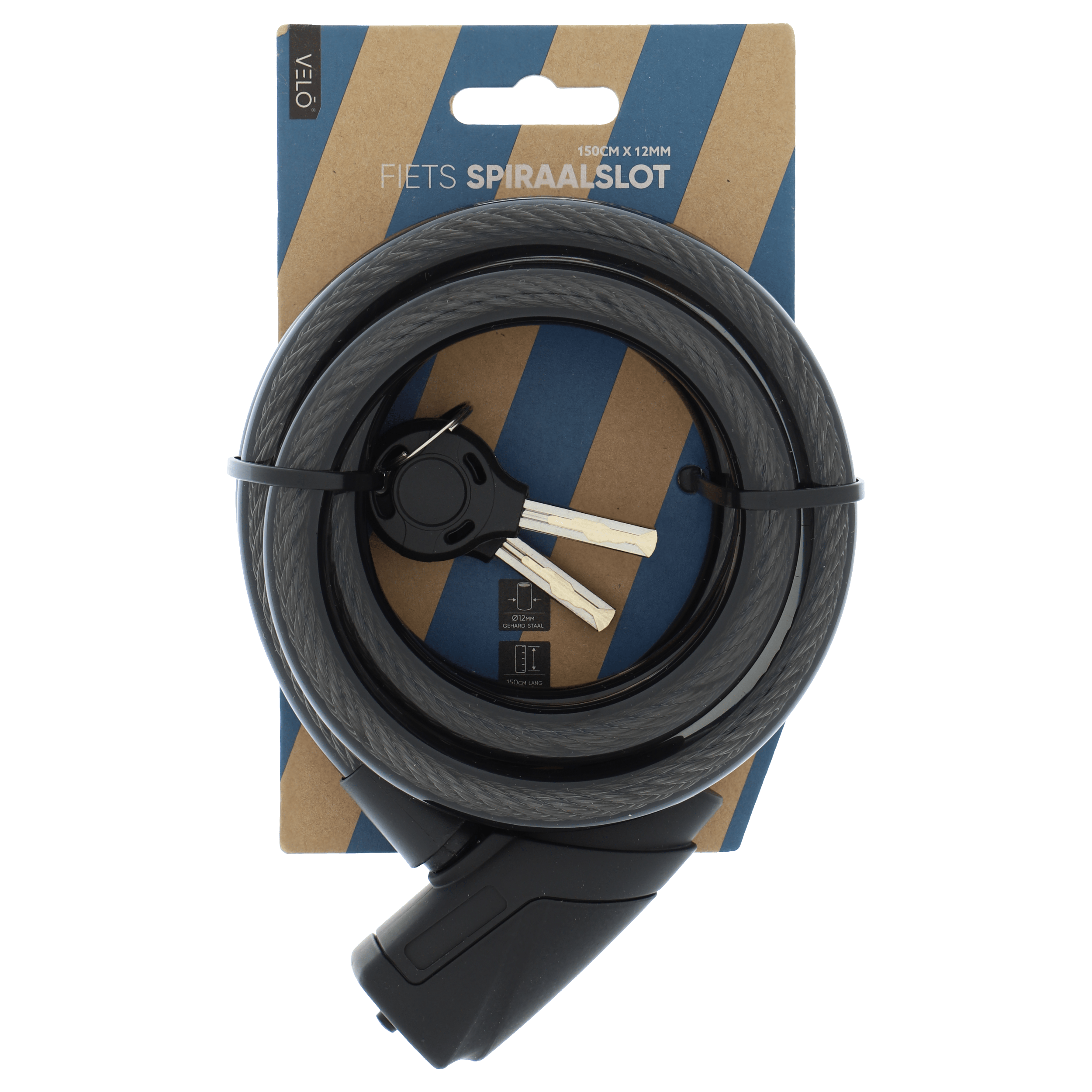 Velo Spiraalslot 12mm x 150 cm zwart
