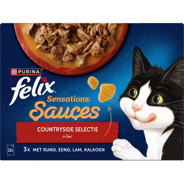 FELIX® Sensations Sauces Countryside Selectie Kattenvoer 12x85g