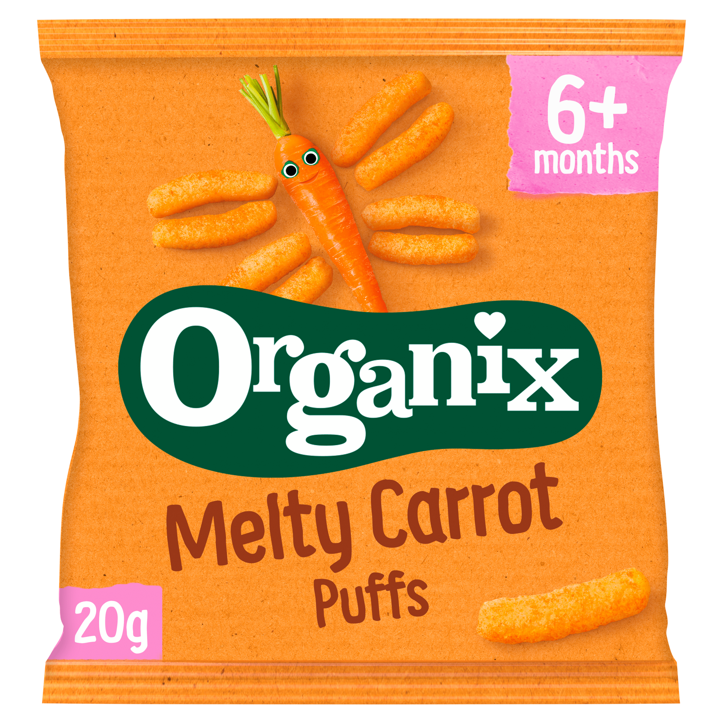 Organix Maïs knabbels met wortel 6+m