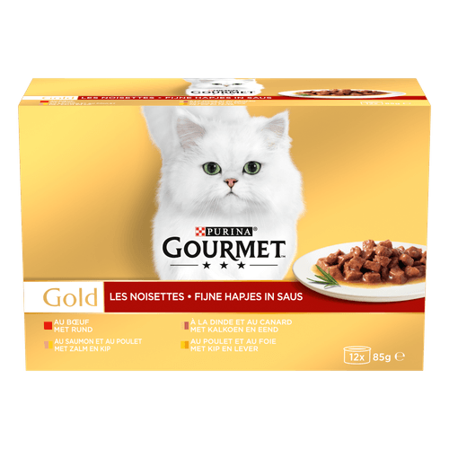 Gourmet Gold fijne hapjes in saus 12 stuks