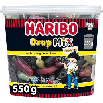 Haribo Dropmix Gekleurd Party silo 550 g